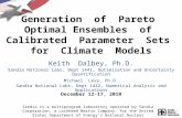 Generation  of  Pareto  Optimal Ensembles  of  Calibrated  Parameter  Sets  for  Climate  Models