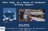 ‘Boot Camp’ as a Nexus of Graduate  Writing Support