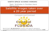 Satellite images taken over  a 20 year period