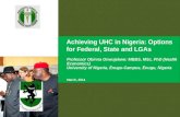 Achieving UHC in Nigeria: Options for Federal, State and LGAs