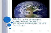 CH: 10  the vital role of water on earth – one of the most important ingredients for life!