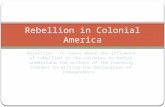 Rebellion  in Colonial America