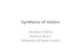Synthesis of  Azides