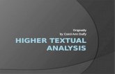 Higher Textual Analysis