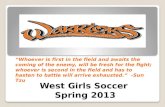 West Girls Soccer  Spring  2013