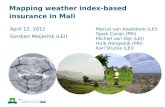 Mapping weather index-based insurance in  Mali