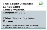 The South Atlantic Landscape Conservation Cooperative’s  Third Thursday Web Forum