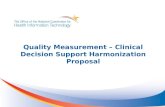 Quality Measurement – Clinical Decision Support Harmonization Proposal