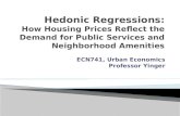 ECN741, Urban Economics Professor  Yinger