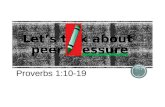 Let’s talk about  peer pressure