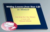 Writing  Lessons from  Your  Life in Memoir