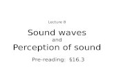 Sound waves and Perception of sound