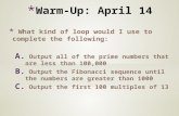 Warm-Up: April 14