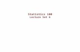 Statistics  100 Lecture Set  6