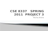 CSE 8337   SPRING 2011  PROJECT 3