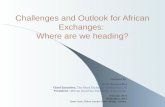 Challenges and Outlook for African Exchanges:  Where are we heading?