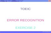 TOEIC ERROR RECOGNITION EXERCISE 2
