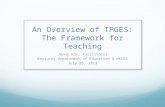 An Overview of TPGES: The Framework for Teaching