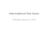 Informational Text Notes
