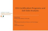 CFA Certification Programs and Sell-Side Analysts Qiang Kang Florida International University