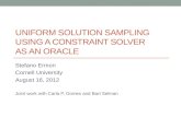 Uniform Solution Sampling Using a Constraint Solver As an Oracle