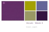 Vocab:  Week  4