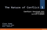The Nature of Conflict