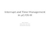 Interrupt and Time Management  in µC/OS-III