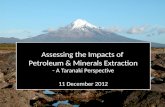 Assessing the Impacts of  Petroleum & Minerals Extraction - A Taranaki Perspective