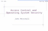 Access Control and  Operating System Security