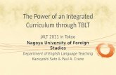 The Power of an Integrated Curriculum through TBLT