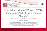 Peer Mentoring of Women STEM Faculty as Part of Institutional Change*