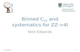 Binned C ZZ  and systematics for ZZ->4l