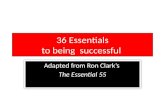 36 Essentials to being  successful