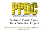 Status of Plastic Piping Data Collection Project