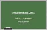 Programming  Class