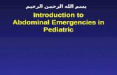 Introduction to Abdominal  Emergencies in Pediatric