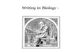 Writing in Biology -