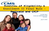 Overview of Eligibility & Enrollment II Final Rule – Medicaid and CHIP