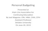 Personal Budgeting
