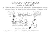 SOIL  GEOMORPHOLOGY (coined by  Ruhe , 1974)