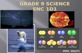GRADE  9  SCIENCE SNC 1D1