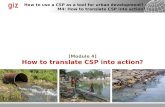 [ Module 4] How to translate CSP into action?
