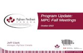 Program Update: MPC Fall Meetings October 2013