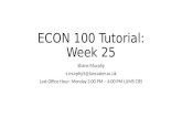 ECON 100 Tutorial: Week 25