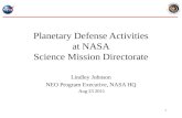 Planetary Defense Activities at NASA Science Mission Directorate