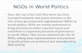 NGOs in World Politics