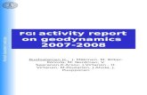 FGI activity report  on geodynamics  2007-2008