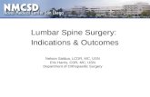 Lumbar Spine Surgery:  Indications & Outcomes