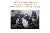 Trial Exam post-mortem II: Looking at Essay Question 6,  Janet Laurence & Antony Gormley